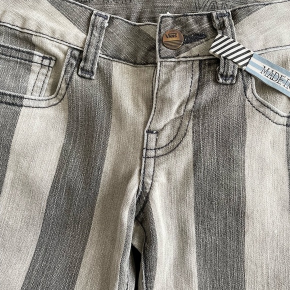 Vans G Pin Skinny Gray Stripe Jeans, size 0 NWT - Picture 4 of 4